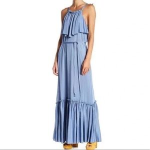 Free People Coco Maxi Popover Dress in Blue Size XS